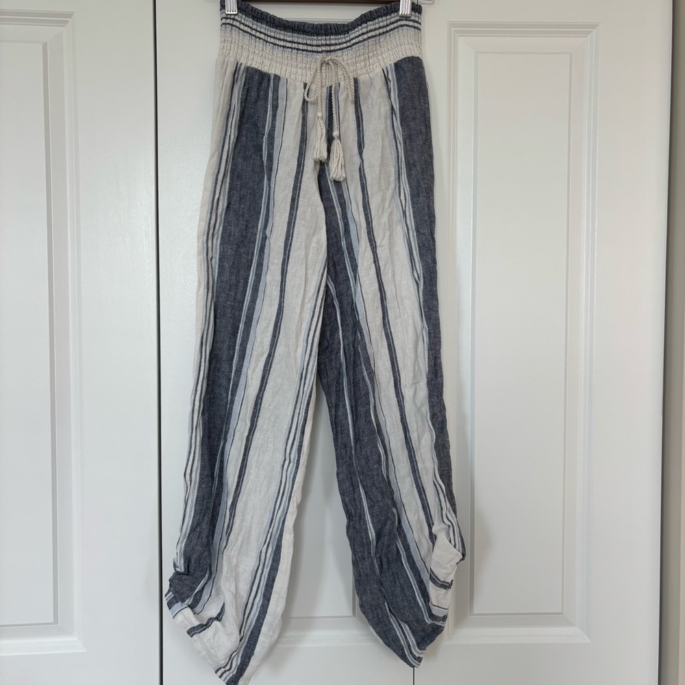 Vanilla Star Blue and White Striped Pants
